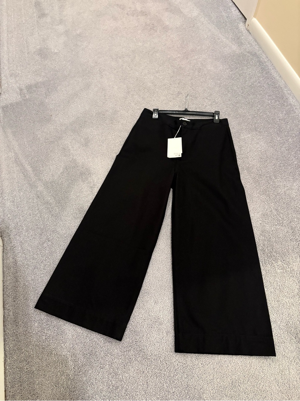 Wide Leg Black Men's Pants - Classic Straight Fit
